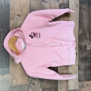 Disney Parks Disneyland Resort Pink Mickey Mouse Zip Up Hoodie Sweater Sz Med